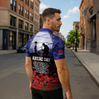 ANZAC Day Zipper Polo Shirt Lest We Forget