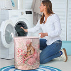 Breast Cancer Awareness Laundry Basket Mother Kangaroo And Ribbon Hope