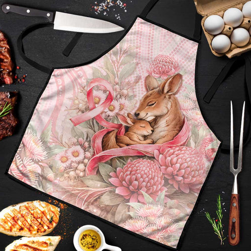 Breast Cancer Awareness Apron Mother Kangaroo And Ribbon Hope