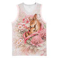 Personalised Breast Cancer Awareness Basketball Jersey Mother Kangaroo And Ribbon Hope