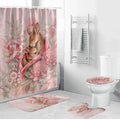 Breast Cancer Awareness Bathroom Set Mother Kangaroo And Ribbon Hope
