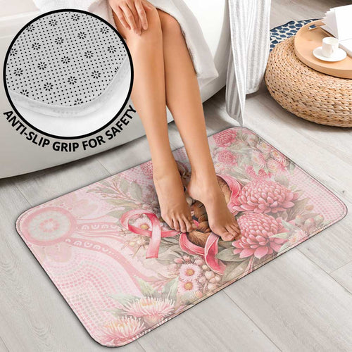 Breast Cancer Awareness Bathroom Set Mother Kangaroo And Ribbon Hope