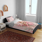 Breast Cancer Awareness Bedding Set Mother Kangaroo And Ribbon Hope