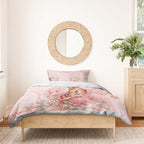 Breast Cancer Awareness Bedding Set Mother Kangaroo And Ribbon Hope