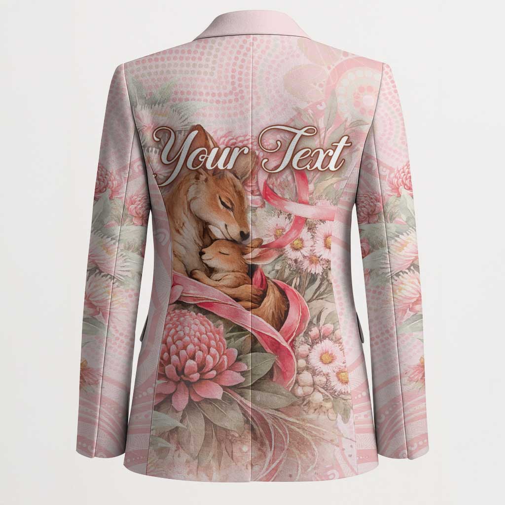 Personalised Breast Cancer Awareness Blazer Mother Kangaroo And Ribbon Hope