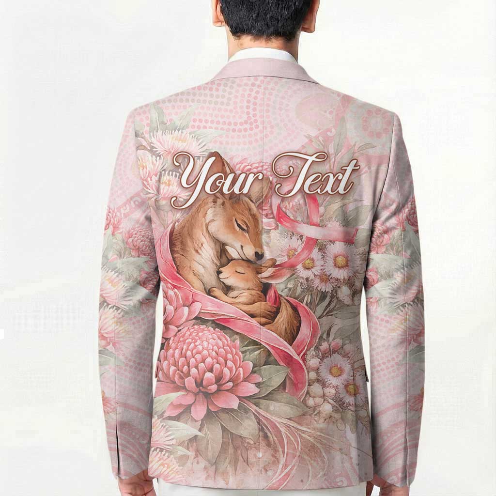 Personalised Breast Cancer Awareness Blazer Mother Kangaroo And Ribbon Hope