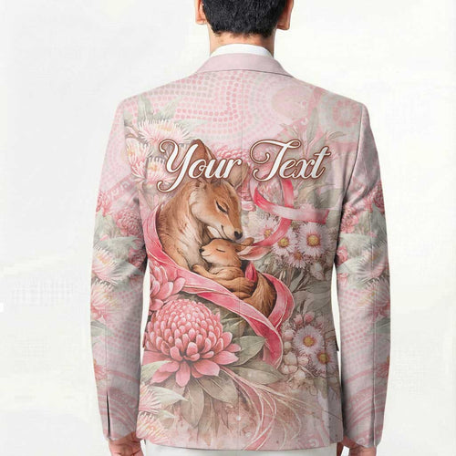 Personalised Breast Cancer Awareness Blazer Mother Kangaroo And Ribbon Hope