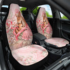 Breast Cancer Awareness Car Seat Cover Mother Kangaroo And Ribbon Hope