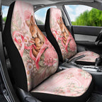 Breast Cancer Awareness Car Seat Cover Mother Kangaroo And Ribbon Hope