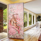 Personalised Breast Cancer Awareness Door Cover Mother Kangaroo And Ribbon Hope