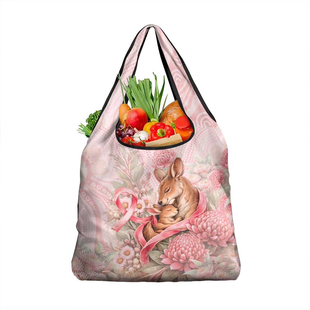 Breast Cancer Awareness Grocery Bag Mother Kangaroo And Ribbon Hope