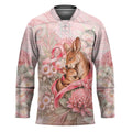 Personalised Breast Cancer Awareness Hockey Jersey Mother Kangaroo And Ribbon Hope
