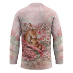 Personalised Breast Cancer Awareness Hockey Jersey Mother Kangaroo And Ribbon Hope