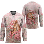 Personalised Breast Cancer Awareness Hockey Jersey Mother Kangaroo And Ribbon Hope