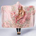 Breast Cancer Awareness Hooded Blanket Mother Kangaroo And Ribbon Hope