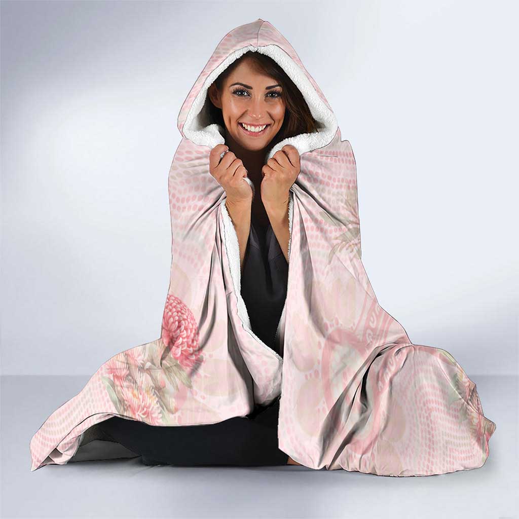 Breast Cancer Awareness Hooded Blanket Mother Kangaroo And Ribbon Hope