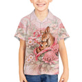 Personalised Breast Cancer Awareness Kid Hawaiian Shirt Mother Kangaroo And Ribbon Hope