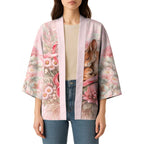 Personalised Breast Cancer Awareness Kimono Mother Kangaroo And Ribbon Hope