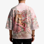 Personalised Breast Cancer Awareness Kimono Mother Kangaroo And Ribbon Hope