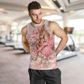 Personalised Breast Cancer Awareness Men Tank Top Mother Kangaroo And Ribbon Hope