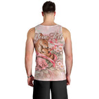 Personalised Breast Cancer Awareness Men Tank Top Mother Kangaroo And Ribbon Hope