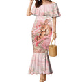Personalised Breast Cancer Awareness Mermaid Dress Mother Kangaroo And Ribbon Hope