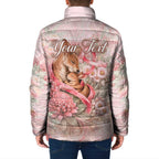 Personalised Breast Cancer Awareness Padded Jacket Mother Kangaroo And Ribbon Hope