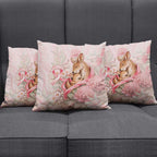 Breast Cancer Awareness Pillow Cover Mother Kangaroo And Ribbon Hope