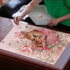 Breast Cancer Awareness Puzzle Mother Kangaroo And Ribbon Hope