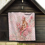 Breast Cancer Awareness Quilt Mother Kangaroo And Ribbon Hope