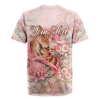 Personalised Breast Cancer Awareness Rugby Jersey Mother Kangaroo And Ribbon Hope
