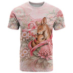 Personalised Breast Cancer Awareness T Shirt Mother Kangaroo And Ribbon Hope