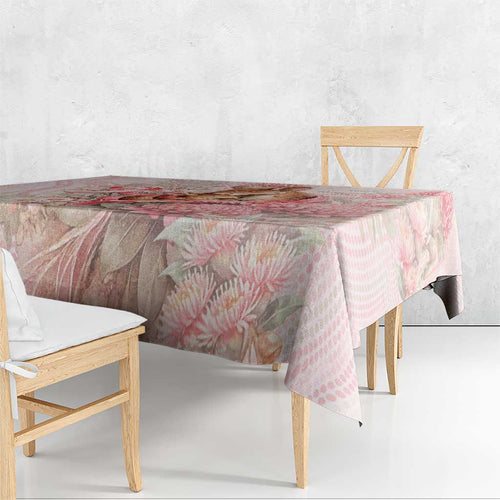 Breast Cancer Awareness Tablecloth Mother Kangaroo And Ribbon Hope