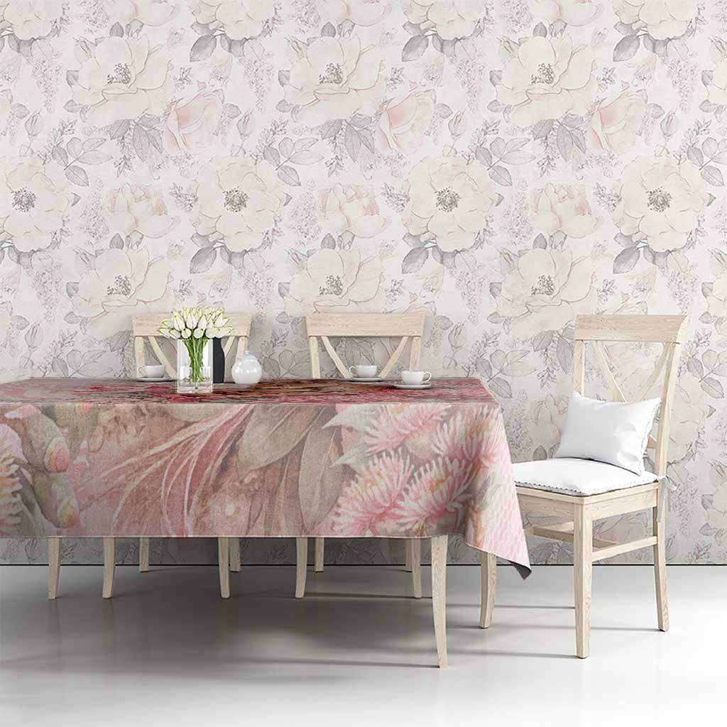 Breast Cancer Awareness Tablecloth Mother Kangaroo And Ribbon Hope