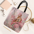 Breast Cancer Awareness Tote Bag Mother Kangaroo And Ribbon Hope