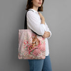 Breast Cancer Awareness Tote Bag Mother Kangaroo And Ribbon Hope