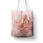 Breast Cancer Awareness Tote Bag Mother Kangaroo And Ribbon Hope