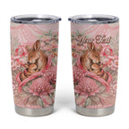 Personalised Breast Cancer Awareness Tumbler Cup Mother Kangaroo And Ribbon Hope