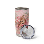 Personalised Breast Cancer Awareness Tumbler Cup Mother Kangaroo And Ribbon Hope