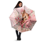 Breast Cancer Awareness Umbrella Mother Kangaroo And Ribbon Hope