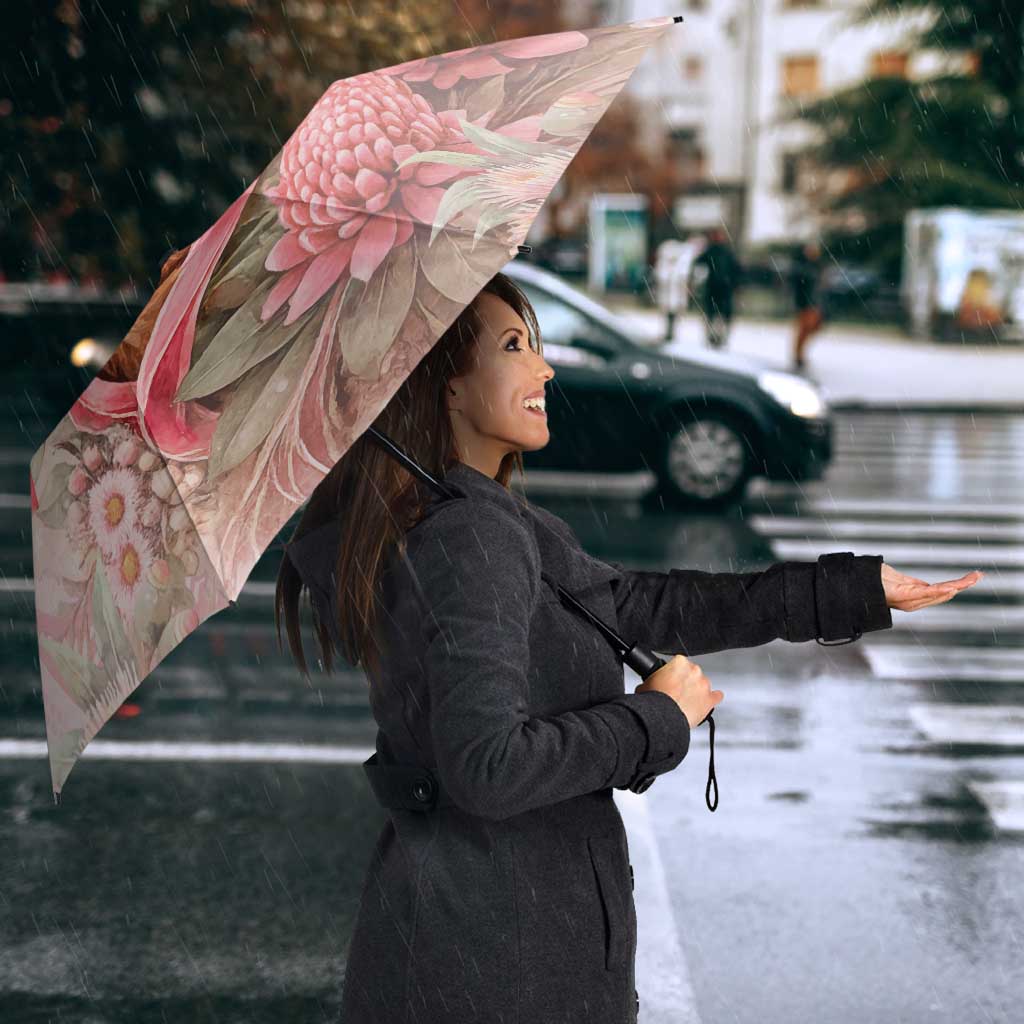 Breast Cancer Awareness Umbrella Mother Kangaroo And Ribbon Hope