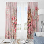 Breast Cancer Awareness Window Curtain Mother Kangaroo And Ribbon Hope