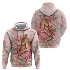 Personalised Breast Cancer Awareness Zip Hoodie Mother Kangaroo And Ribbon Hope