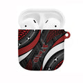 Aotearoa New Zealand Native Birds Map AirPods Case Silver Fern Tribal Pattern