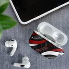 Aotearoa New Zealand Native Birds Map AirPods Case Silver Fern Tribal Pattern