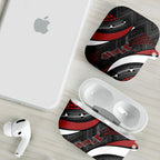 Aotearoa New Zealand Native Birds Map AirPods Case Silver Fern Tribal Pattern