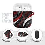 Aotearoa New Zealand Native Birds Map AirPods Case Silver Fern Tribal Pattern
