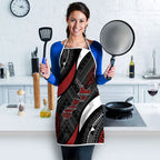 Aotearoa New Zealand Native Birds Map Apron Silver Fern Tribal Pattern