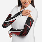Aotearoa New Zealand Native Birds Map Arm Sleeves Silver Fern Tribal Pattern