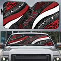Aotearoa New Zealand Native Birds Map Auto Sun Shade Silver Fern Tribal Pattern